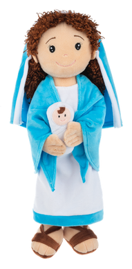 Mother Mary with Baby Jesus Plush Doll