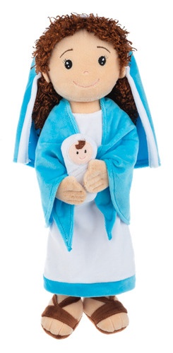 Mother Mary with Baby Jesus Plush Doll