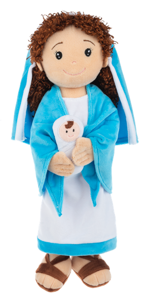 Mother Mary with Baby Jesus Plush Doll