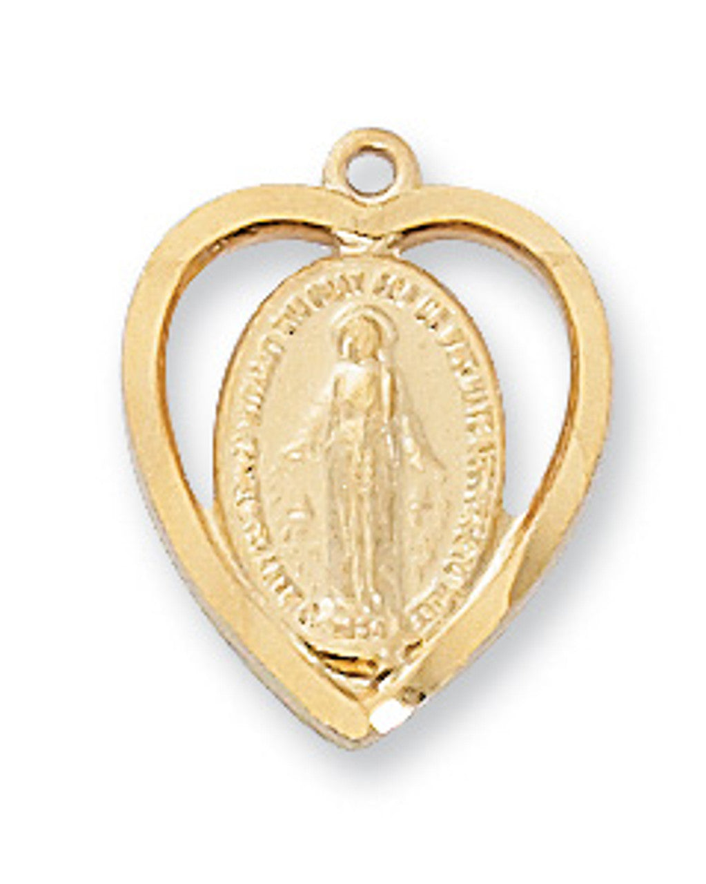 GOLD OVER STERLING SILVER MIRACULOUS MEDAL