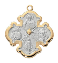 Sterling Two-tone Four Way Medal