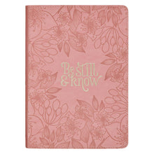 Be Still and Know Pink Floral Faux Leather Classic Journal - Psalm 46:10