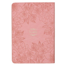 Be Still and Know Pink Floral Faux Leather Classic Journal - Psalm 46:10