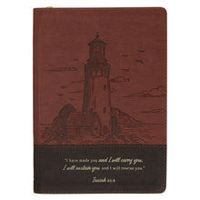 I Have Made You Two-tone Brown Faux Leather Journal with Zipper Closure - Isaiah 46:4
