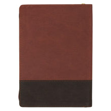 I Have Made You Two-tone Brown Faux Leather Journal with Zipper Closure - Isaiah 46:4
