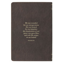 Amazing Grace Brown Crown of Thorns Classic Faux Leather Journal - Isaiah 53:3