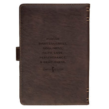 Man of God Espresso Brown Faux Leather Journal Cover with Magnetic Closure