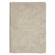 Prayer Changes Things Taupe Faux Leather Prompted Journal