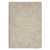 Prayer Changes Things Taupe Faux Leather Prompted Journal