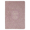 Be Still and Know Mauve Floral Faux Leather Slimline Journal - Psalm 46:10