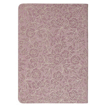 Be Still and Know Mauve Floral Faux Leather Slimline Journal - Psalm 46:10