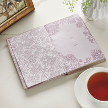 Be Still and Know Mauve Floral Faux Leather Slimline Journal - Psalm 46:10