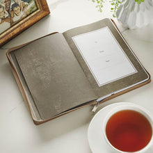 The Lord Is My Shepherd Tan Faux Leather Zippered Slimline Journal - Psalm 23:1-3