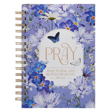 Pray Blue Blooms Spiral Journal - Job 22:27