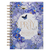 Pray Blue Blooms Spiral Journal - Job 22:27