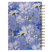 Pray Blue Blooms Spiral Journal - Job 22:27