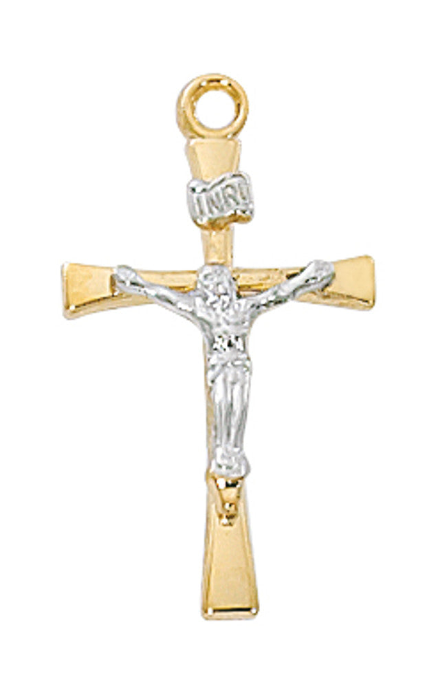 Two-Tone Sterling/Gold-Plated Crucifix