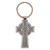 Faith Silver Celtic Cross Metal Keychain - Hebrews 1:11