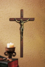 Walnut Finish Crucifix