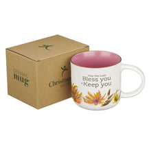 Bless You and Keep You Coral Floral Ceramic Coffee Mug – Numbers 6:24