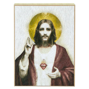 8"H X 6"W BOX SIGN - SACRED HEART OF JESUS (CHAMBERS)