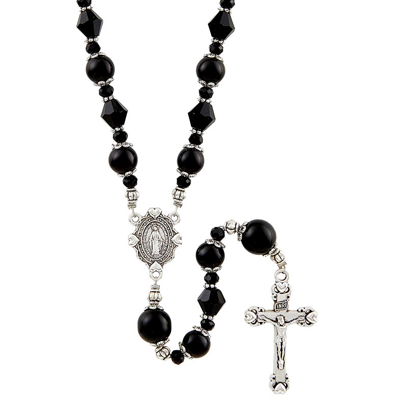 Amore Mio Collection Rosary - Jet