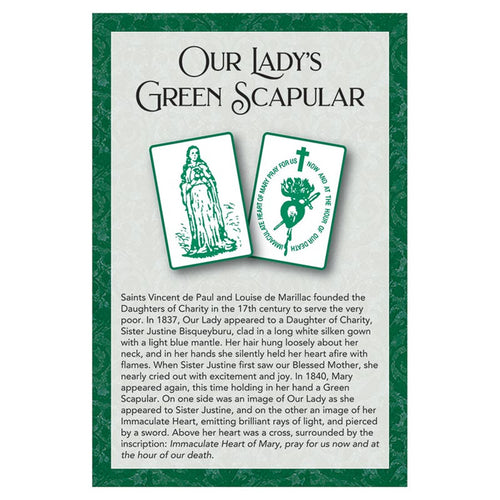 Our Lady's Green Scapular Card