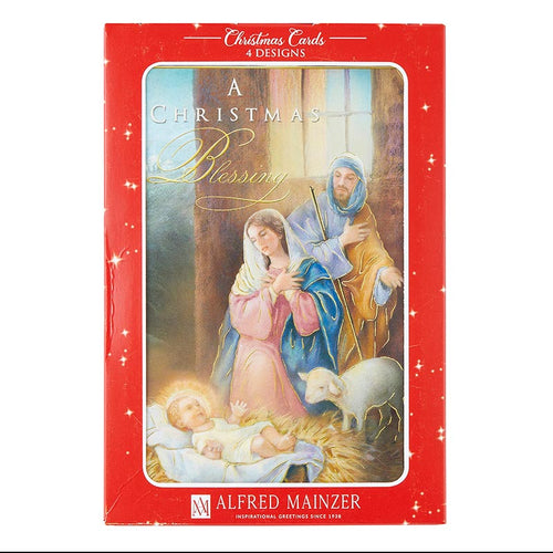 Boxed Christmas Cards - Holy Family (4 Asst) - 12 cards/bx