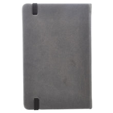 Be Strong Gray Faux Leather Hardcover Notebook with Elastic Band Closure - Joshua 1:9