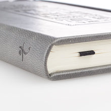 Be Strong Gray Faux Leather Hardcover Notebook with Elastic Band Closure - Joshua 1:9