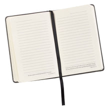 Be Strong Gray Faux Leather Hardcover Notebook with Elastic Band Closure - Joshua 1:9