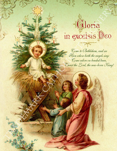 Gloria Christmas Card with Bookmark