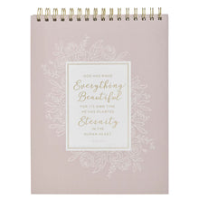 Everything Beautiful Pink Floral Spiral Notepad - Ecclesiastes 3:11