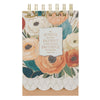 Joyful Patient Faithful Heirloom Floral Tiered Spiral Notepad - Romans 12:12
