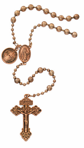 COPPER TONE ST BENEDICT ROSARY