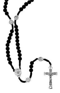 Black Wood Corded Holy Spirit Rosary