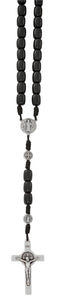 Large Black Wood St. Benedict Rosary