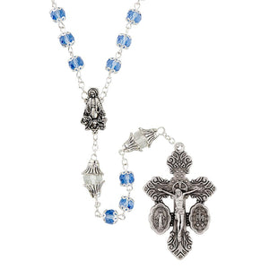 Blessed Mother and Miraculous Dual Medal Crucifix Rosary