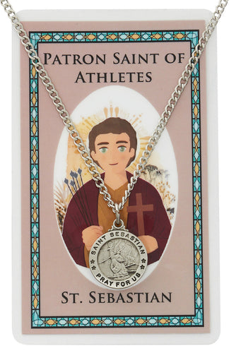 St Sebastian Medal with Prayer Card