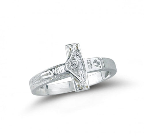 Sterling Silver Crucifix Ring Size 6