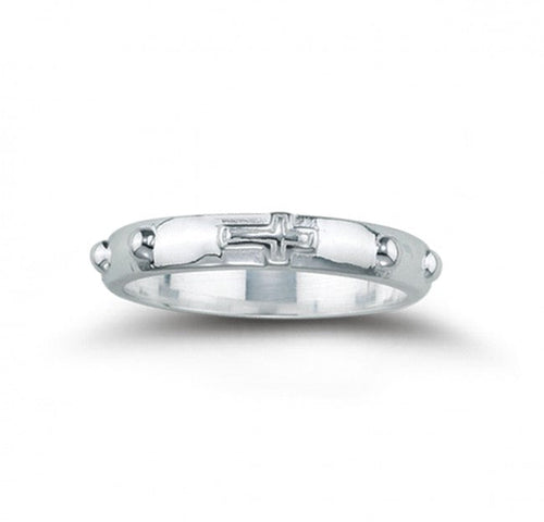 Sterling Silver Rosary Ring Size 8