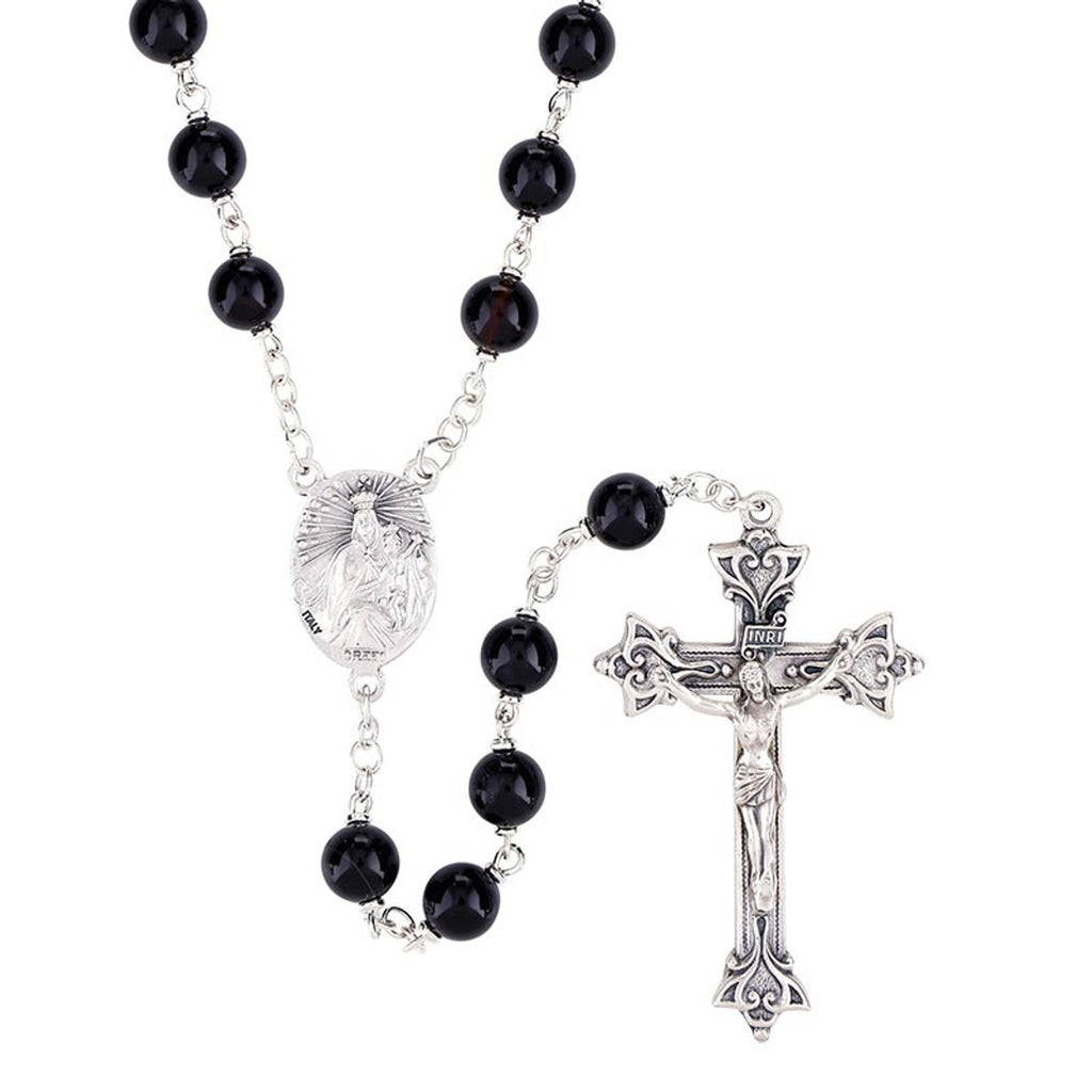 Onyx Lock-Link Rosary – Catholic Book & Gift Store