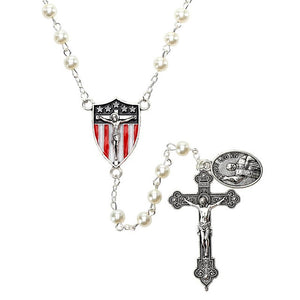 Pope Leo Rosary with Pearl Beads