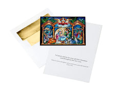 Boxed Stained Glass Nativity Christmas Cards