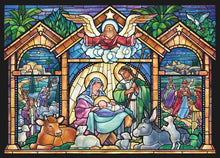 Boxed Stained Glass Nativity Christmas Cards