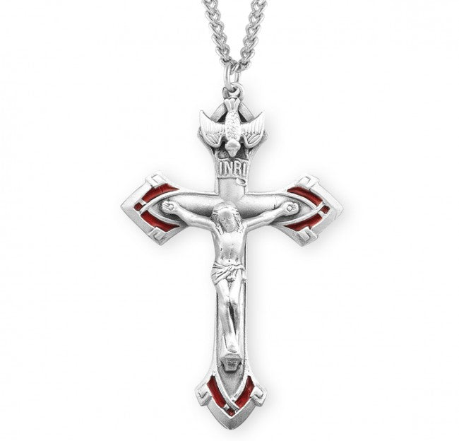 Holy Spirit Sterling Silver Crucifix