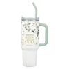 Be Still Teal Meadow 40 Oz Tumbler with Straw - Psalm 46:10