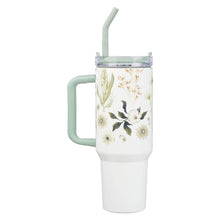 Be Still Teal Meadow 40 Oz Tumbler with Straw - Psalm 46:10