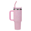 Things Are Possible Pink Poppy Stainless Steel Tumbler with Straw - Matthew 19:26