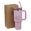 Things Are Possible Pink Poppy Stainless Steel Tumbler with Straw - Matthew 19:26